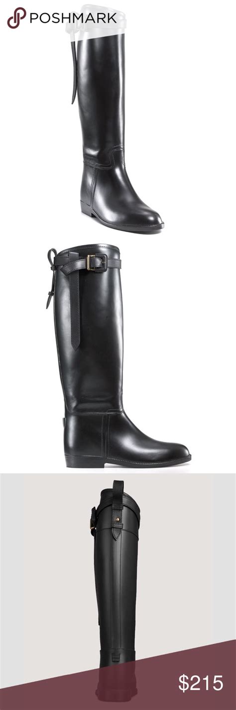 burberry flat riding rain boots ad